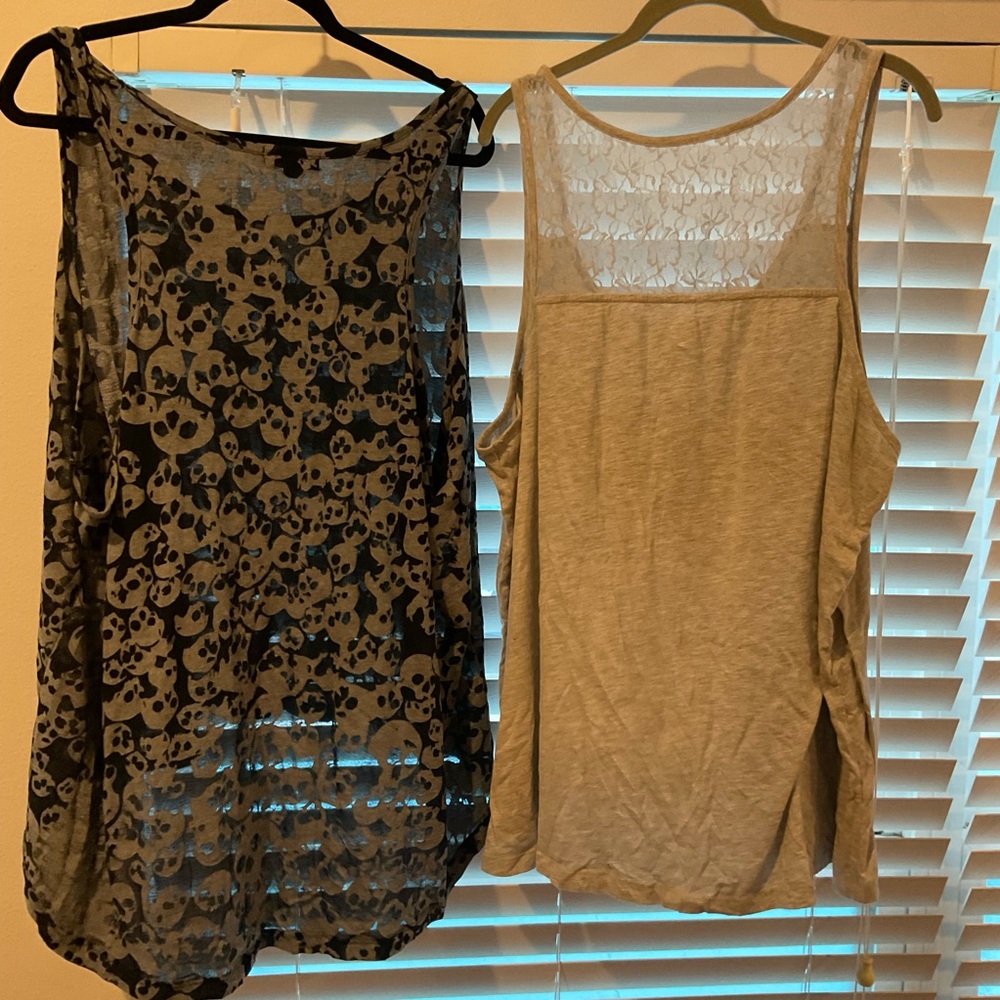 Sleeveless Lace-Back Tank Top - Beige